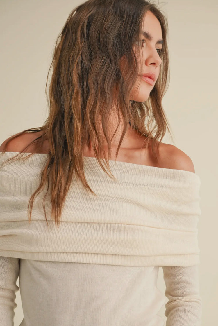 off the shoulder sweater top