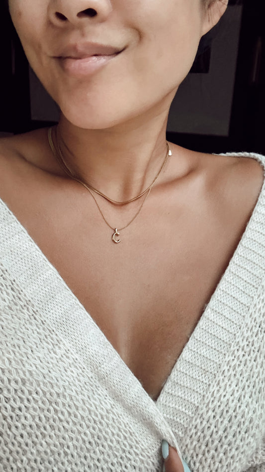 gold herringbone choker