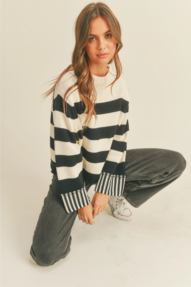 bold striped sweater