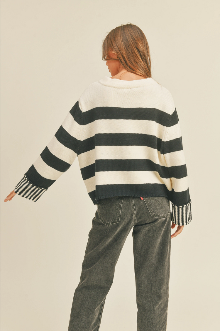 bold striped sweater