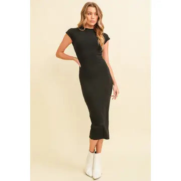 cap sleeve midi dress