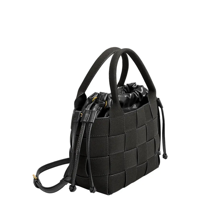 lyndsey woven handbag with crossbody strap