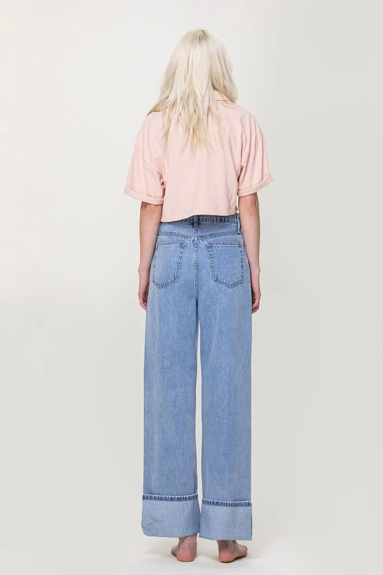 • sale • vintage sun faded pleated wide leg jeans