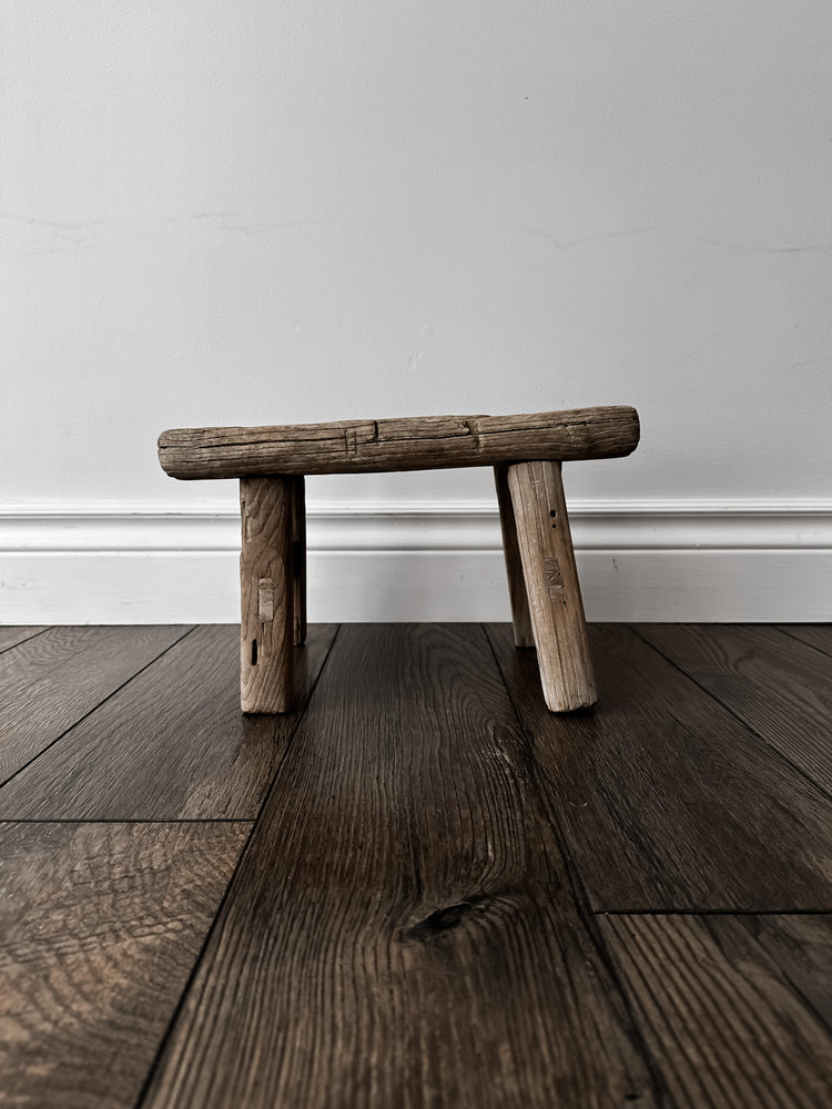 Elm Wood Baby Stool in Natural