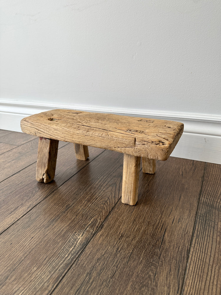 Elm Wood Baby Stool in Natural