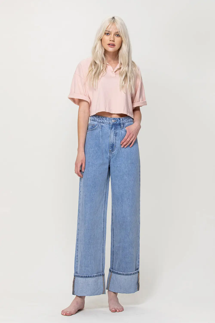 • sale • vintage sun faded pleated wide leg jeans