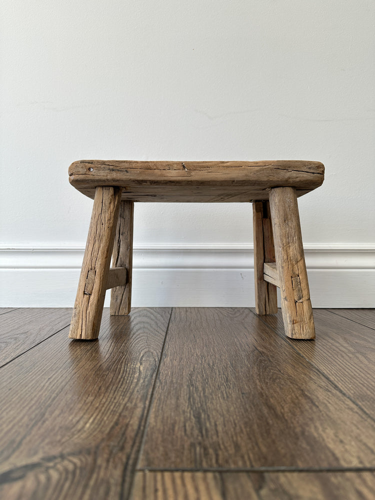 Elm Wood Baby Stool in Natural