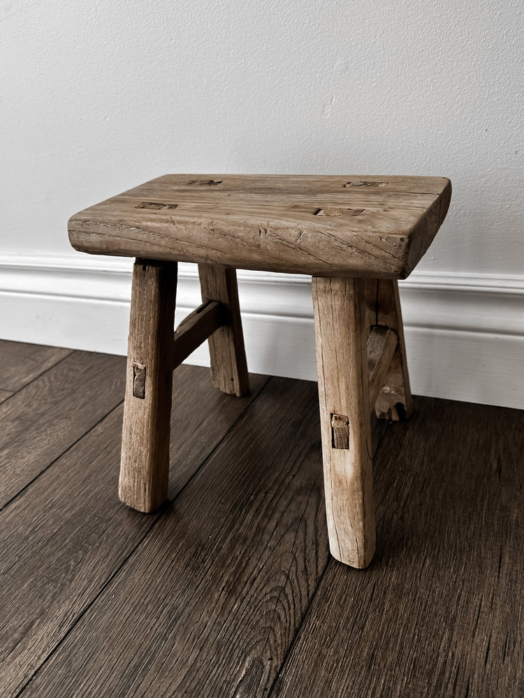 Elm Wood Baby Stool in Natural