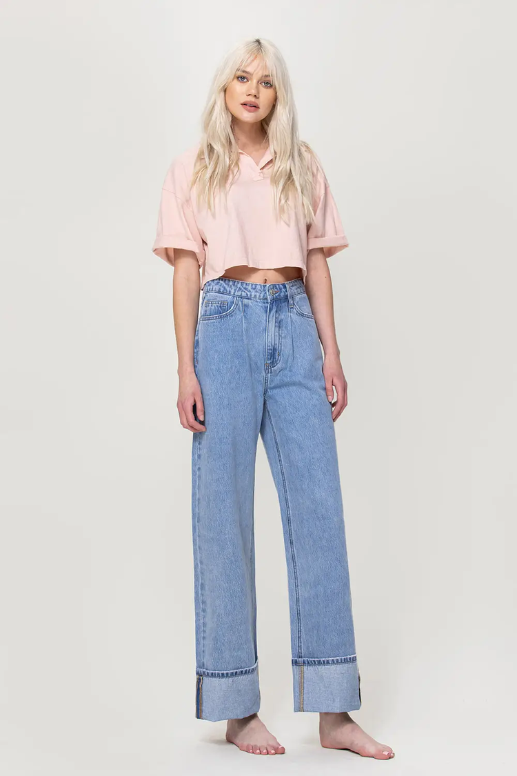 • sale • vintage sun faded pleated wide leg jeans