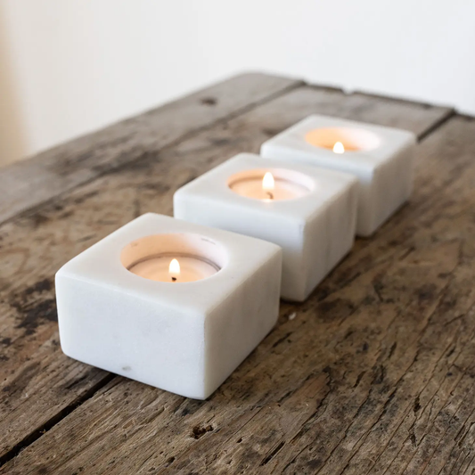 • sold out • fleur marble tealight holder