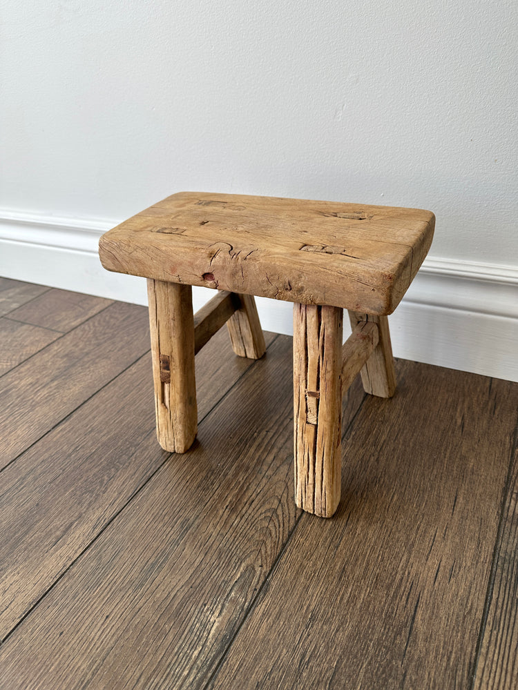 Elm Wood Baby Stool in Natural