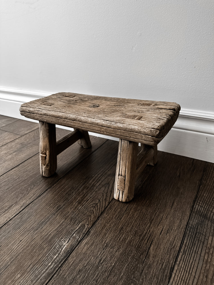 Elm Wood Baby Stool in Natural