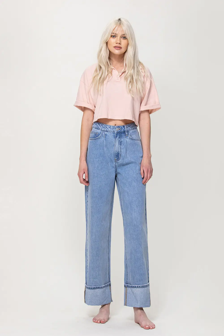 • sale • vintage sun faded pleated wide leg jeans