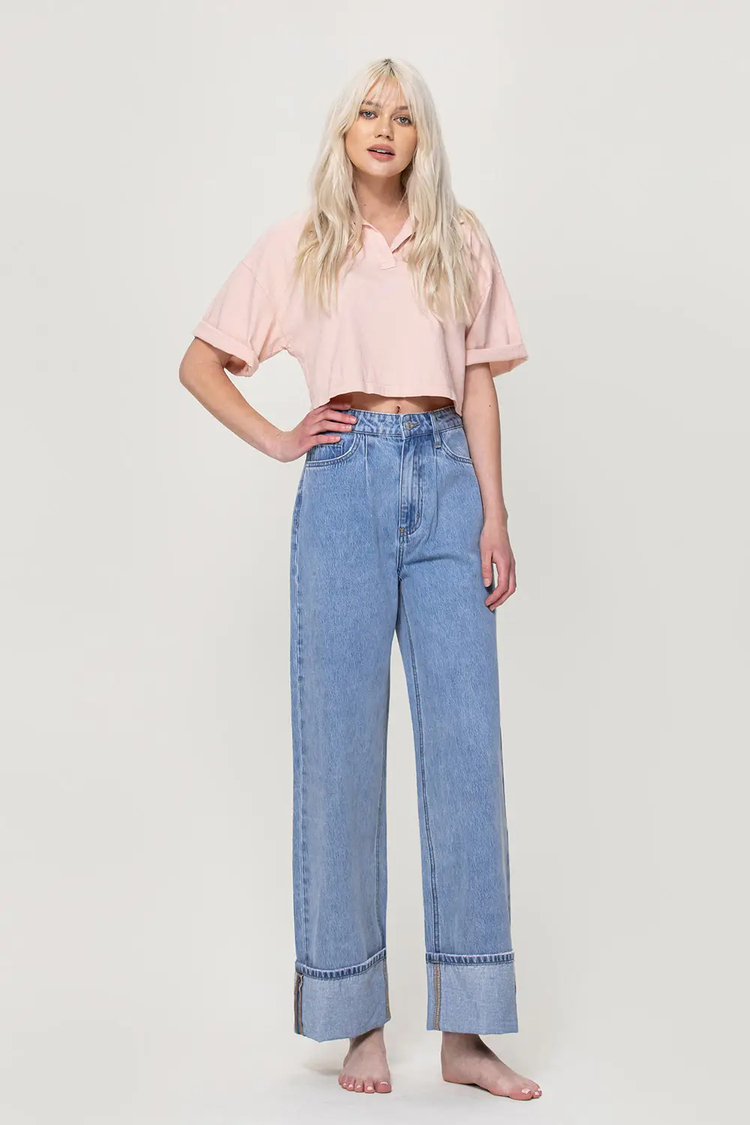 • sale • vintage sun faded pleated wide leg jeans