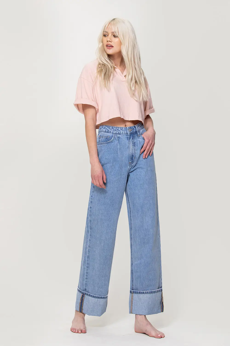 • sale • vintage sun faded pleated wide leg jeans