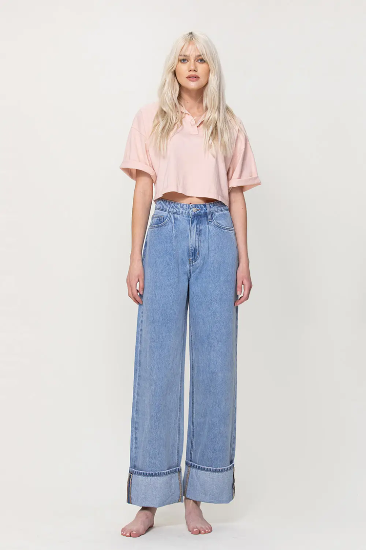 • sale • vintage sun faded pleated wide leg jeans